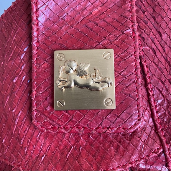 Jenrigo red python snakeskin bag - Picture 10 of 11